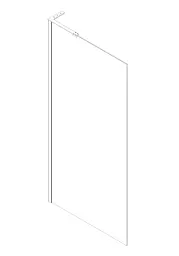 Душова перегородка Koer SR SP02-100x200-TR-07 Прозоре скло Walk-In Easy Clean 8 мм, graphite KR5397, прозоре, графіт - мініатюра 3