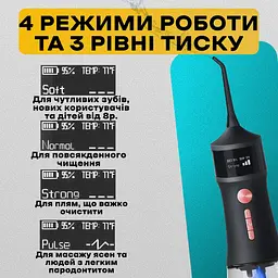 Іригатор потужний портативний з УФ-стерилізацією бездротовий зубний - мініатюра 9