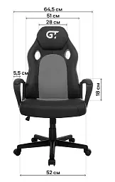 Геймерське крісло GT Racer чорне з червоним (X-2640 Black/Red) - мініатюра 10