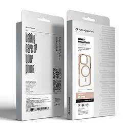 Чехол Apple iPhone 16 Pro, Unit MagSafe, бежевый, прозрачный, магсейф, противоударный, магнитный, панель-накладка с поддержкой MagSafe, с поддержкой беспроводной зарядки, TPU+PC, защита всего корпуса, ударопрочный, ArmorStandart (ARM81330) - мініатюра 6