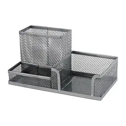Підставка-органайзер 203x105x100 мм металева, срібляста 2116-03-A