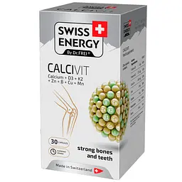 Здоров'я кісток та зубів Swiss Energy Calcivit Calcium+Vitamin D3+Vitamin K2 30 капсул - мініатюра 2
