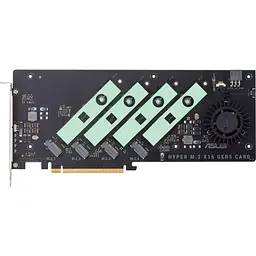 Плата-адаптер PCIe ASUS Hyper M.2 X16 PCIe 5.0 Expansion Card GEN 5 (90MC0CY0-M0EAY0) - мініатюра 2