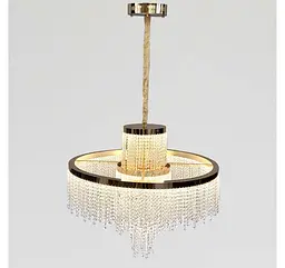 Велика каскадна золота люстра 376-800GD Artlight із LED 181 Вт - мініатюра 4