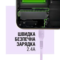 Дата кабель USB 2.0 AM to Lightning 1.2m AL-CBCOLOR-L1PP Purple ACCLAB (1283126518218) - миниатюра 5