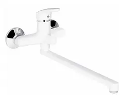 Змішувач для ванни Plamix Afina-006 EURO White (без шланга та лійки) (PM0687)