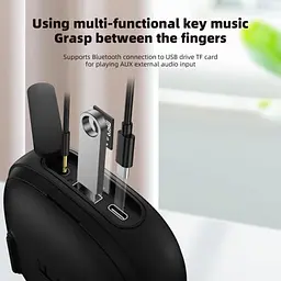 Портативна Bluetooth колонка з навушниками speakerphone колонка- радіо чорна TG813 - мініатюра 6