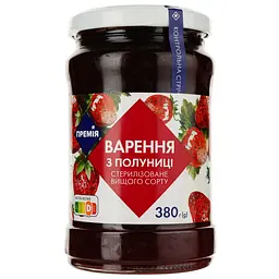 Варенье Премія из клубники, 380 г (887713)