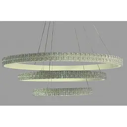 Підвісна люстра LED нал столом Linisoln 1956-80*60*40 WH метал, акрил, LED-стрічка, 80*60*40 см, 140 Вт - мініатюра 2