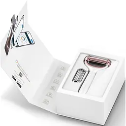 Електронний ролик для обличчя та тіла з мікроголками GESKE MicroNeedle Face & Body Roller 8 в 1 пудровий - мініатюра 6