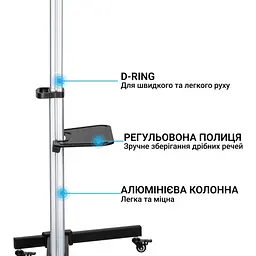 Кріплення для телевізора OfficePro TVS455 37-86" сріблясте/чорне [167723] - мініатюра 11