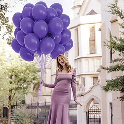 Кулька повітряна латексна 30 см (100) пурпур, матовий, IDEA7-DL-004 - мініатюра 4