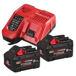 Енергокомплект Li-Ion MILWAUKEE, M18 FORGENRG-802 (ЗУ M12-18FC, 2х8Аг FВ8)