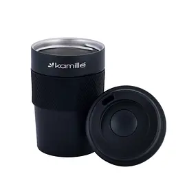 Термокухоль Kamille KM-2049 чорний 360 мл - мініатюра 5