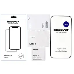 Скло захисне BeCover Apple iPhone 14 10D Black (711325) - мініатюра 2