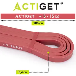 Еспандер-петля Actiget Power Band 2-25 кг (резина для фітнесу та спорту) набір 3 шт ACT0047 - мініатюра 8