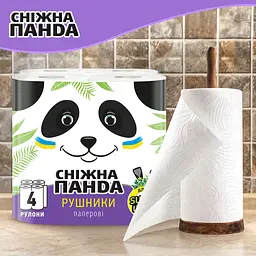Паперові рушники Сніжна Панда, двошарові, 4 рулони - мініатюра 2
