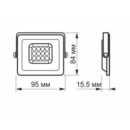 Прожектор Videx LED 10W 5000K 220V (VL-F2e-105W) - мініатюра 4