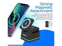 Бездротовий зарядний пристрій Energizer 3-in-1 Magnetic Wireless Charging Dock (WCP307) - мініатюра 8