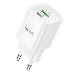 Мережевий зарядний пристрій Hoco C149A Charm PD30W+QC3.0 charger(EU) Білий