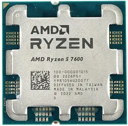 Процесор AMD Ryzen 5 7600 (100-100001015BOX) (Socket AM5, 12T, 5.1 ГГц, Box) - мініатюра 2