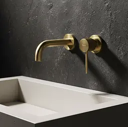 Змішувач для умивальника Rea Lungo Stripe прихованого монтажу brushed gold REA-B7431 - мініатюра 5