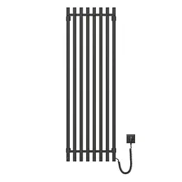 Електрична рушникосушка Navin Levante 450x1400 Sensor права, чорний муар 10-012033-4860, Чорний матовий, Праве, Електронний - мініатюра 2