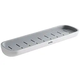 Полиця велика МВМ My Home BP-18 клейка біла з сірим (BP-18 WHITE/GRAY)