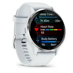 Смарт-годинник Garmin Venu 3 Silver Stainless Steel Bezel with Whitestone Case and Silicone Band (010-02784-00) - мініатюра 2