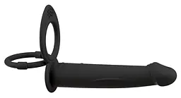 Насадка на пеніс Black Velvets RC Double Fucker 13.1 см (чорний) - мініатюра 4