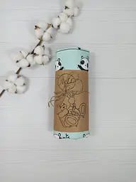 Пелюшка дитяча багаторазова непромокальна a.l.babybox Панди акробати 80x100 см М'ятний (NV 18137655) - мініатюра 3