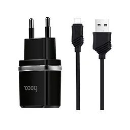 Адаптер мережевий Hoco Micro cable C12 2USB, 2.4 А - мініатюра 8