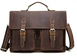 Портфель чоловічий зі шкіри 14774 Vintage рудий - мініатюра 5