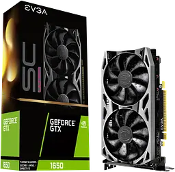 Відеокарта GeForce GTX 1650 4GB EVGA SC Ultra Gaming (04G-P4-1257-KR) Б/В