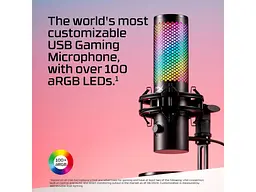 Мікрофон для ПК/для стрімінгу, подкастів HyperX QuadCast 2 S Black RGB (9A273AA) - мініатюра 10
