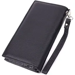 Вертикальний гаманець-клатч унісекс із натуральної шкіри ST Leather 22532 чорний - мініатюра 6
