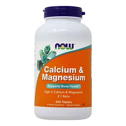 Вітаміни та мінерали NOW Calcium & Magnesium, 250 таблеток