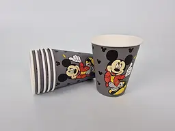Склянки паперові одноразові, 400 мл, MICKEY MOUSE, 50 штук, для гарячих і холодних напоїв