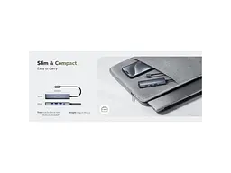 USB-хаб CUDY UH605 Grey - мініатюра 4