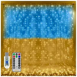 Гірлянда-штора XPRO SFK-09 Прапор України з пультом USB (44874-16905_210) - мініатюра 3