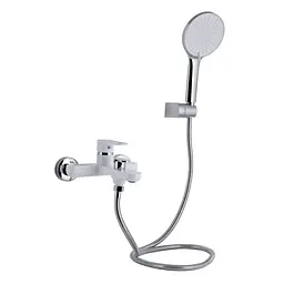 Змішувач для ванни Qtap Jay (з душовим гарнітуром) QTJAY259CRW45553 Chrome/White Білий