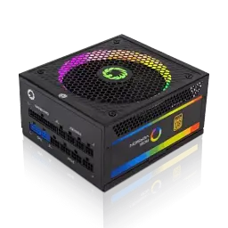 Блок живлення 1050 Вт, GameMax RGB1050 PRO, чорний, модульний, 80+ золотистий, Active PFC, 14 см з RGB підсвічуванням, 3xMolex