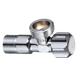 Кран кутовий вентильний Zegor FZ62 приладовий латунь 1/2"х3/4" Хром 30412 - мініатюра 2
