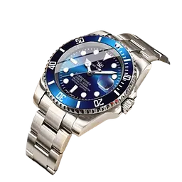 Чоловічий наручний годинник Hemsut Zurich Blue (Сріблястий)