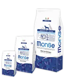 Сухий корм Monge Dog Medium Puppy & Junior з куркою для цуценят середніх порід 800 гр