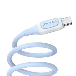 Кабель Lightning USAMS 3A Type-C to Micro-USB 1m Голубий (6958444903347) - мініатюра 2