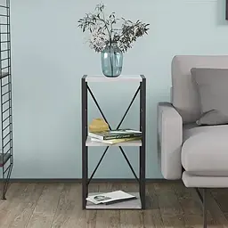 Етажерка 3/34 Ferrum-decor Серії Коннект 73x34x28 чорний ДСП Бетон 16мм (FRD-104291)