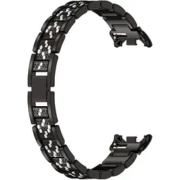 Ремінець DK CDK для Xiaomi Mi Smart Band 10 Metal Band Fitlink Diamond (016444) (black) - мініатюра 2
