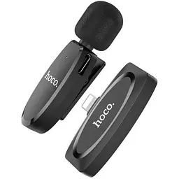 Петличний бездротовий мікрофон L15 Crystal lightning Black Hoco teh0029562 - мініатюра 2