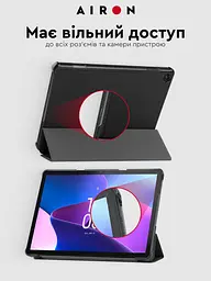 Чехол AIRON Premium для Lenovo tab M10 3rd 10.1 TB (325FU/328FU) с защитной пленкой и салфеткой Black - мініатюра 4